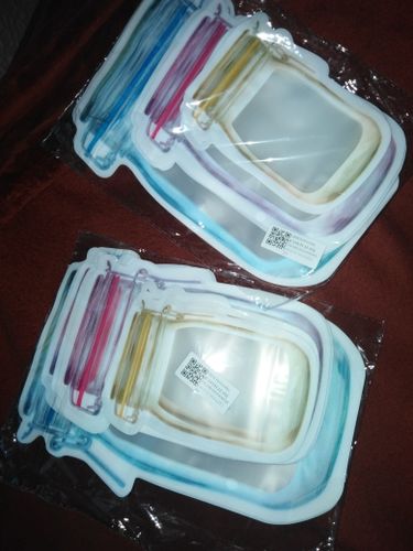 Customer photo review of Sac Ziplock Vase - Lot de 5