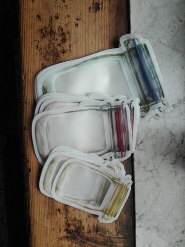Customer photo review of Sac Ziplock Vase - Lot de 5