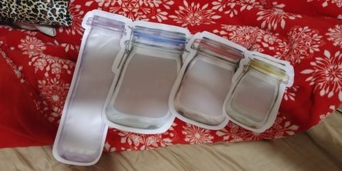 Customer photo review of Sac Ziplock Vase - Lot de 5