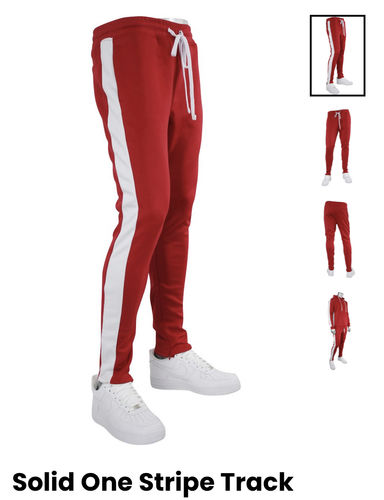 Customer photo review of Side Stripe Zip Pocket Tricot Tracks Red - White (MK7753)
