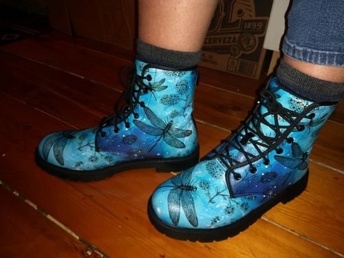 Customer photo review of Galaxy Dragonfly Handcrafted Boots