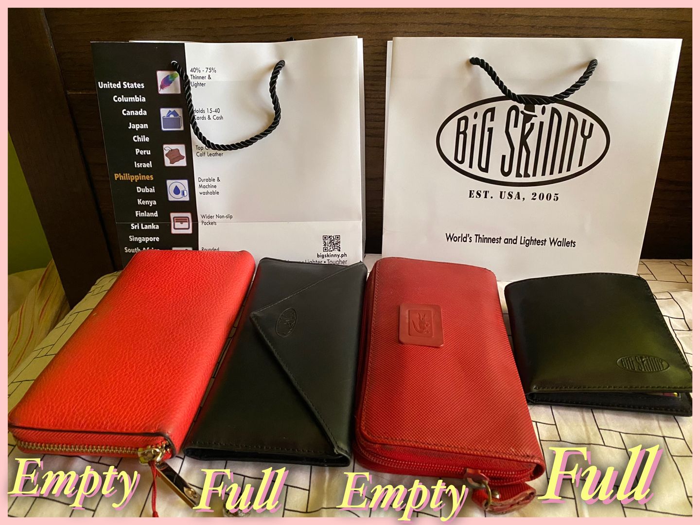 Customer photo review of Leather Slimvelope Black