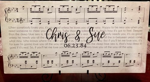 Customer photo review of Custom Couple Music Premium Canvas - Ready to Hang