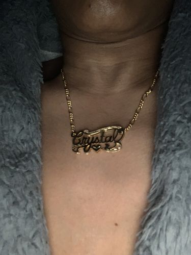 Customer photo review of Double Plated Name Necklace