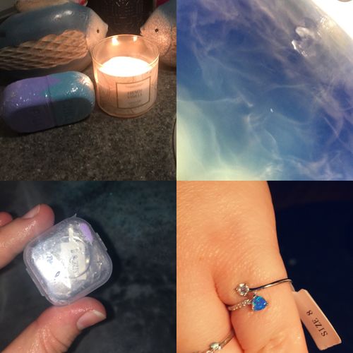 Customer photo review of Chill Pill Bath Bomb - Blue Opal Ring Collection