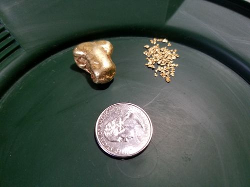 Customer photo review of *New* MAMMOTH 'TROY OUNCE NUGGET HUNT' Gold Paydirt - Gold Paydirt Concentrate
