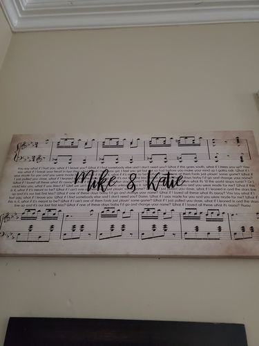 Customer photo review of Custom Couple Music Premium Canvas - Ready to Hang