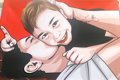 Customer photo review of Portait pop-art / Couple
