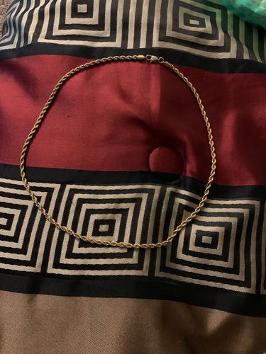 Customer photo review of 4mm 14K Gold IP French Rope Chain