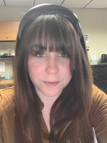 Customer photo review of GLOSSY BLACK PADDED HEADBAND