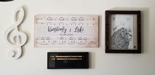 Customer photo review of Custom Couple Music Premium Canvas - Ready to Hang