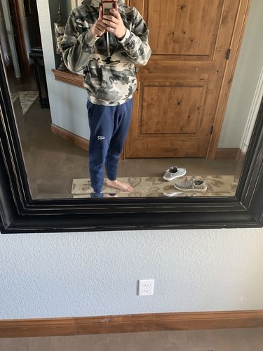 Customer photo review of PR Premium Poly Fleece Joggers- PR203- Blue