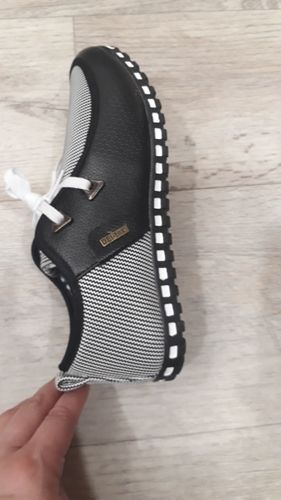 Customer photo review of Striped Lightweight Leather Casual Shoes