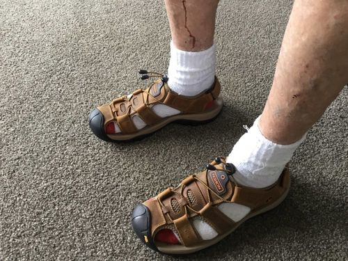 Customer photo review of Genuine Leather Big Size Soft Outdoor Sandals