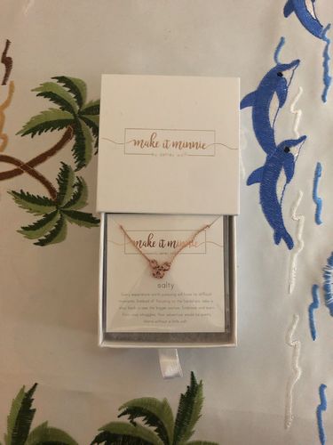 Customer photo review of Salty Necklace - Rose Gold