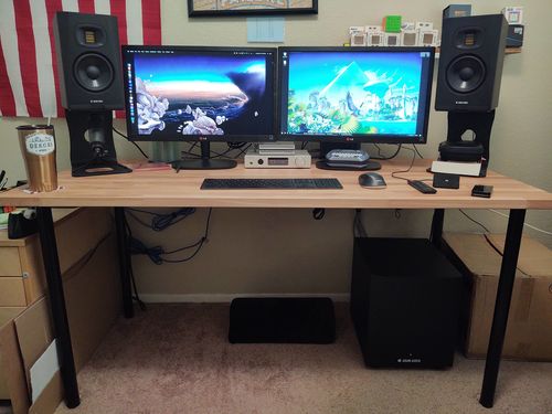 Customer photo review of SOUNDRISE PRO Studio Monitor Stands 9" | Made in USA | Pair