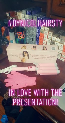 Customer photo review of Mermade Hair Waver - Pink - 32mm