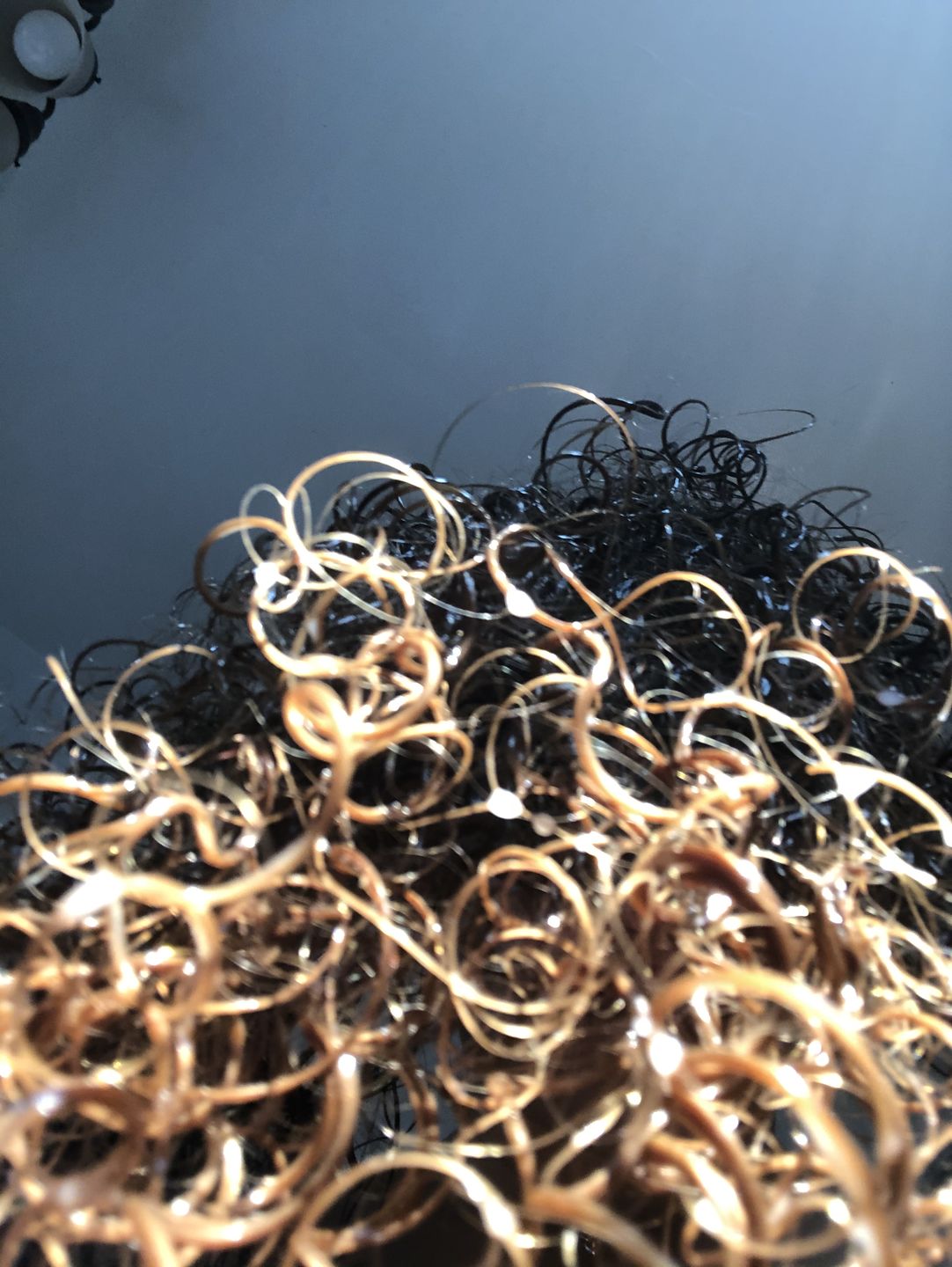 Customer photo review of Curly Hair Grape Seed Conditioner with Ultra Slip and Lavender Fragrance