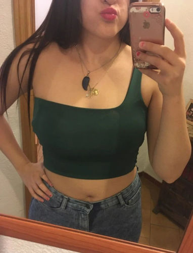 Customer photo review of Lenny One Shoulder Crop Top