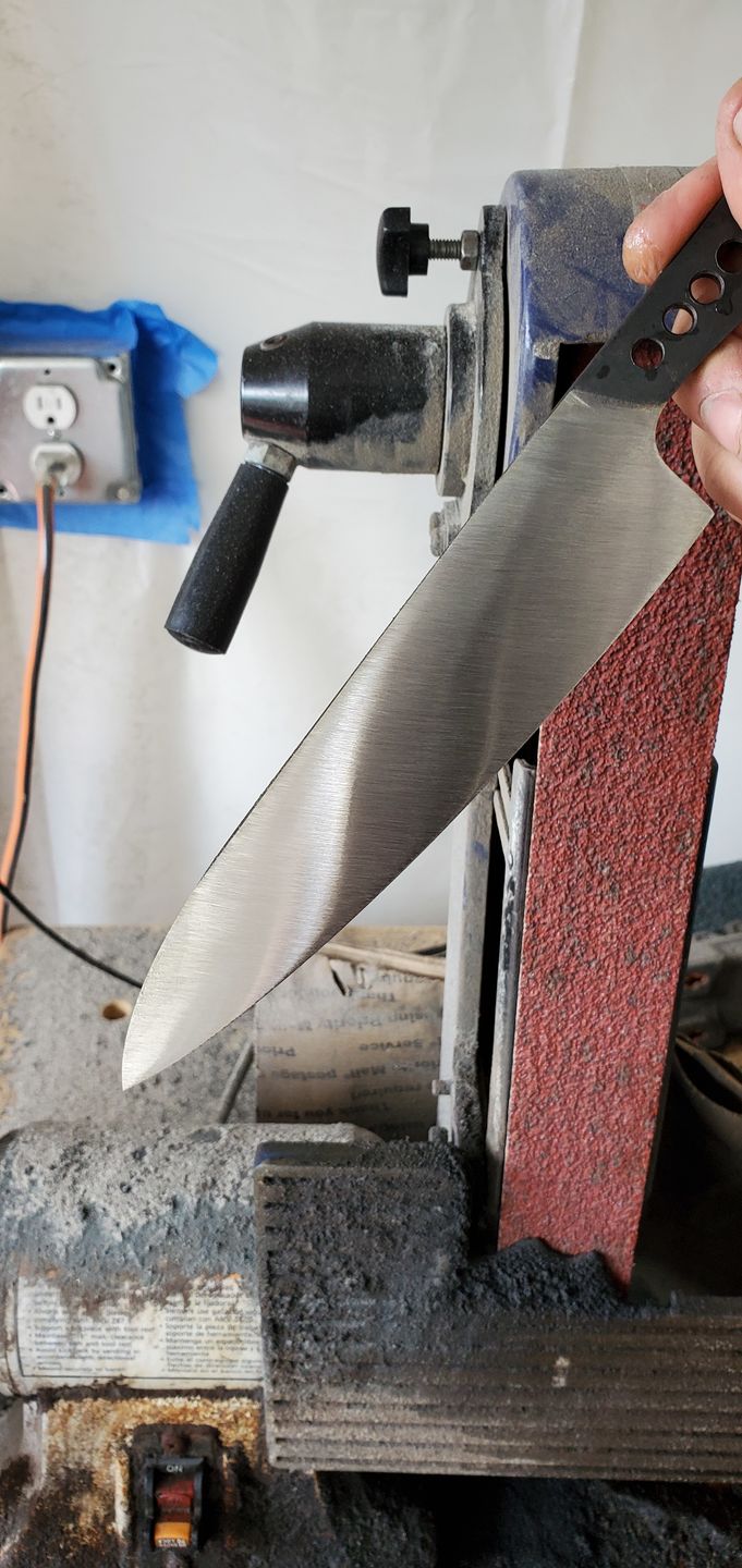 Customer photo review of 2 x 42 Inch EdgeCore Premium Ceramic Grinding Belts, 6 Pack
