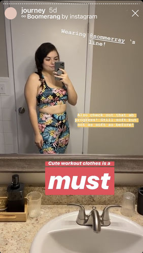 Customer photo review of Pocket Biker Shorts - Black Floral