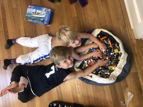 Customer photo review of Super Toy Storage Bag - Seattle Gray