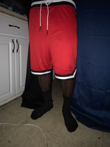 Customer photo review of Jordan Craig Poly Mesh Shorts Red - Black (8289S 22S)