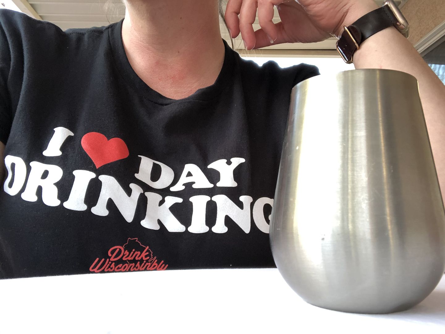 Customer photo review of "I Love Day Drinking" T-Shirt
