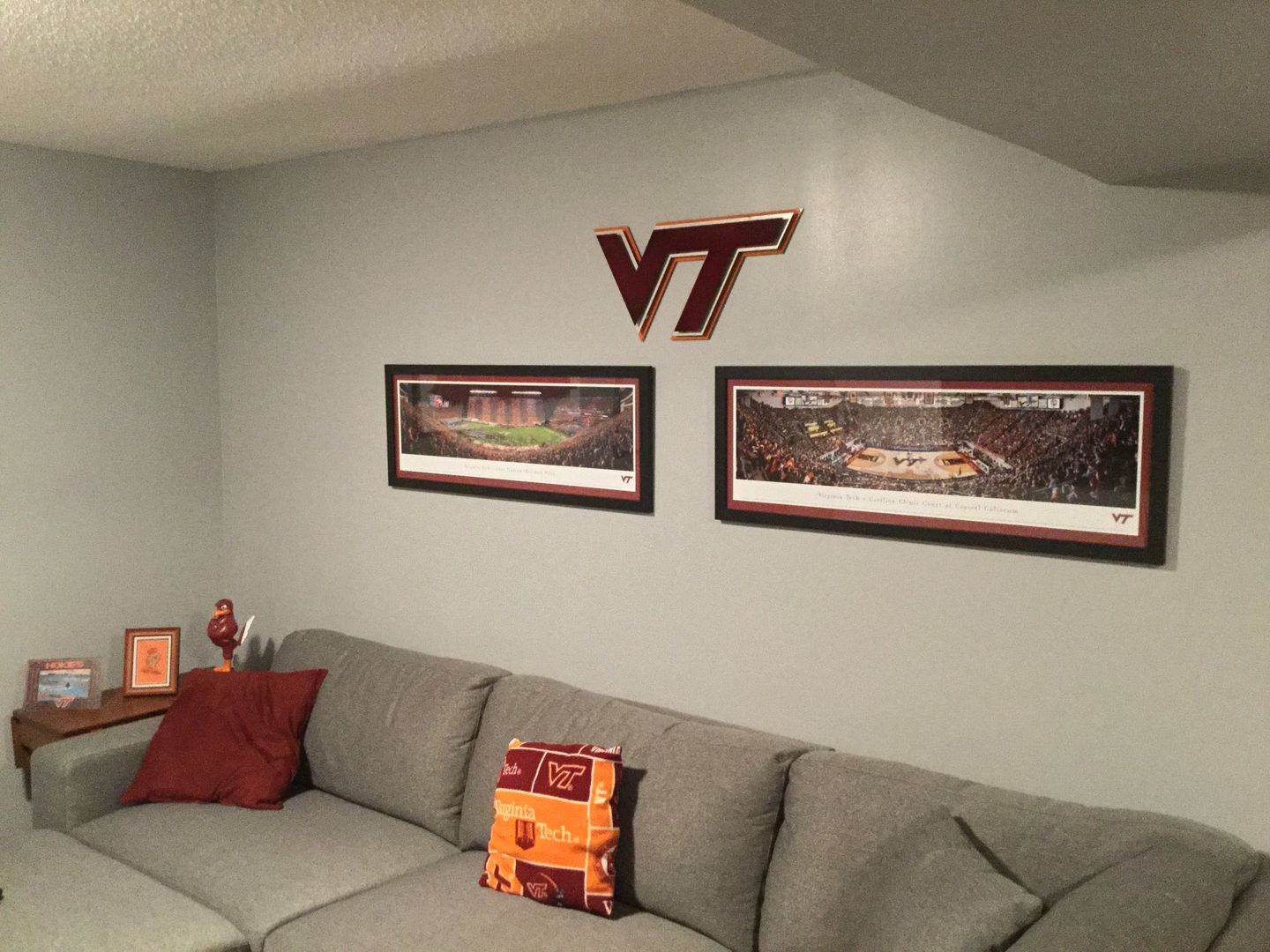 Customer photo review of Virginia Tech 3 Layer "VT" 3D Vintage Metal Art 25.5" x 12"