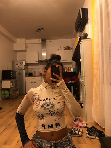 Customer photo review of Michelangelo inspired crop top