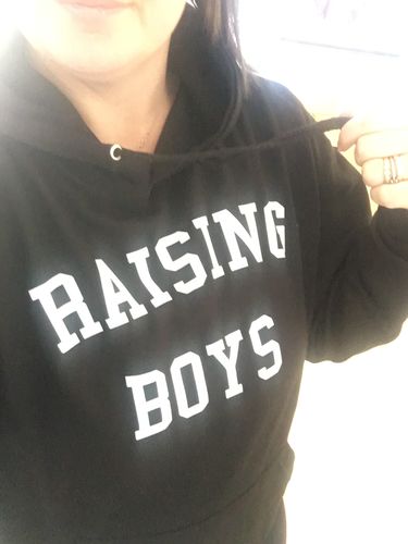 Customer photo review of Raising Boys Hoodie 00 (MRK X)
