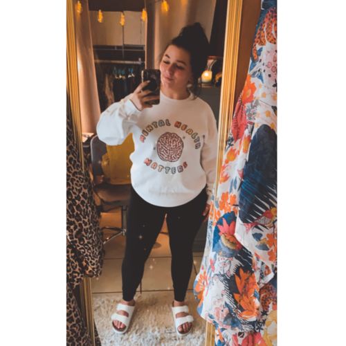 Customer photo review of Mental Health Matters (Brain) -- Sweatshirt