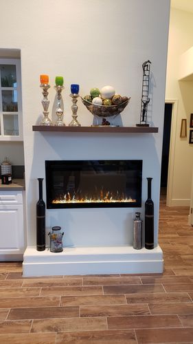 Customer photo review of Napoleon PurView 42'' Wall Mount Built In Electric Fireplace