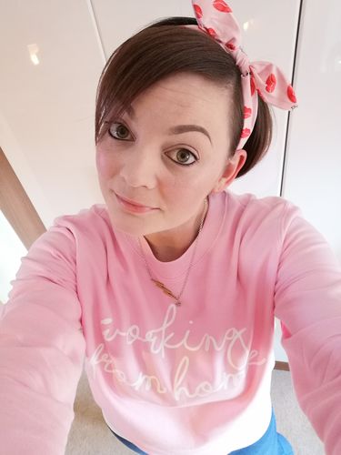 Customer photo review of Working From Home Sweatshirt (MRK X)