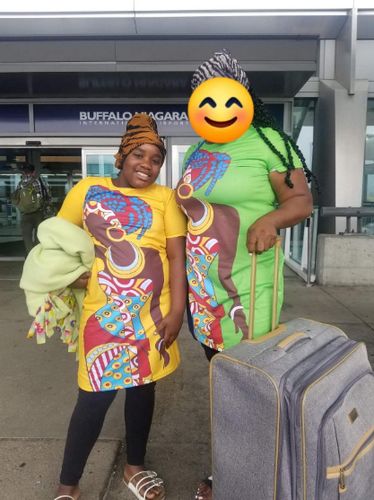 Customer photo review of African Girl Tee Dress