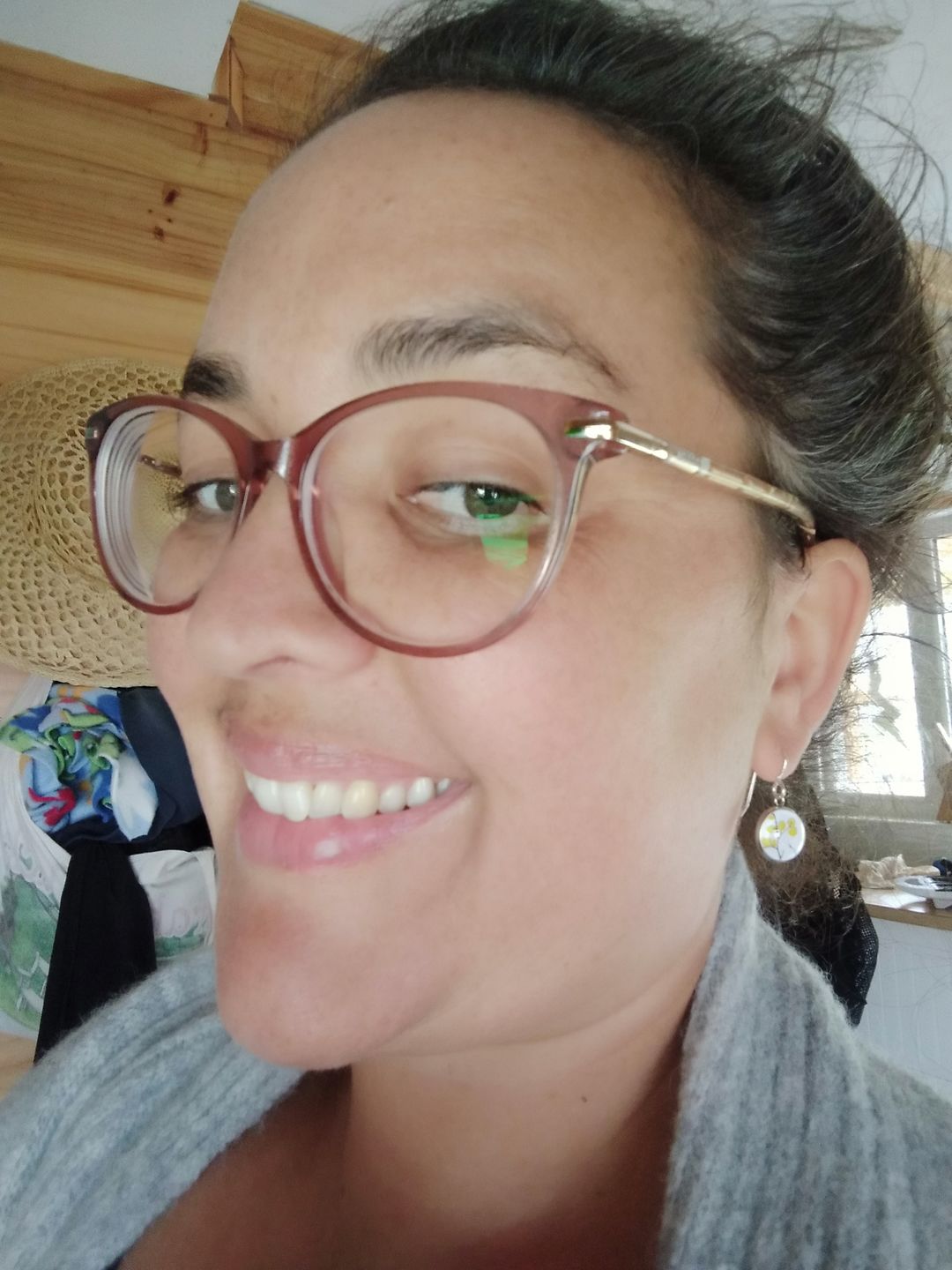 Customer photo review of Deciduous Beech - Drop Earrings