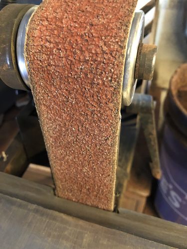 Customer photo review of 2 X 72 Inch Knife Makers Sanding Belts Assortment