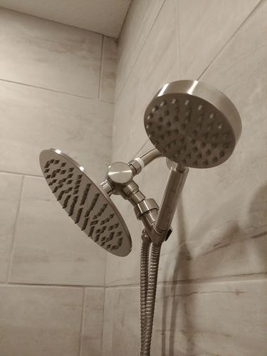 Customer photo review of 1-Spray Dual Shower Head Set