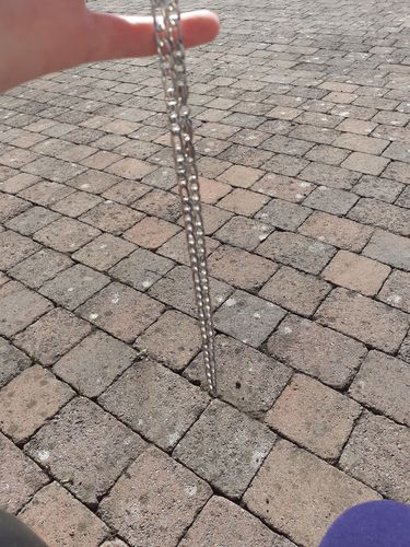 Customer photo review of 8mm Polished Stainless Steel Figaro Chain