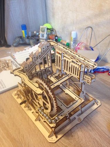 Customer photo review of Robotime 3D Wooden Marble Run Kit