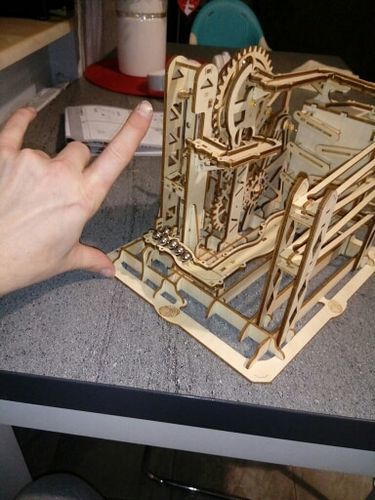Customer photo review of Robotime 3D Wooden Marble Run Kit