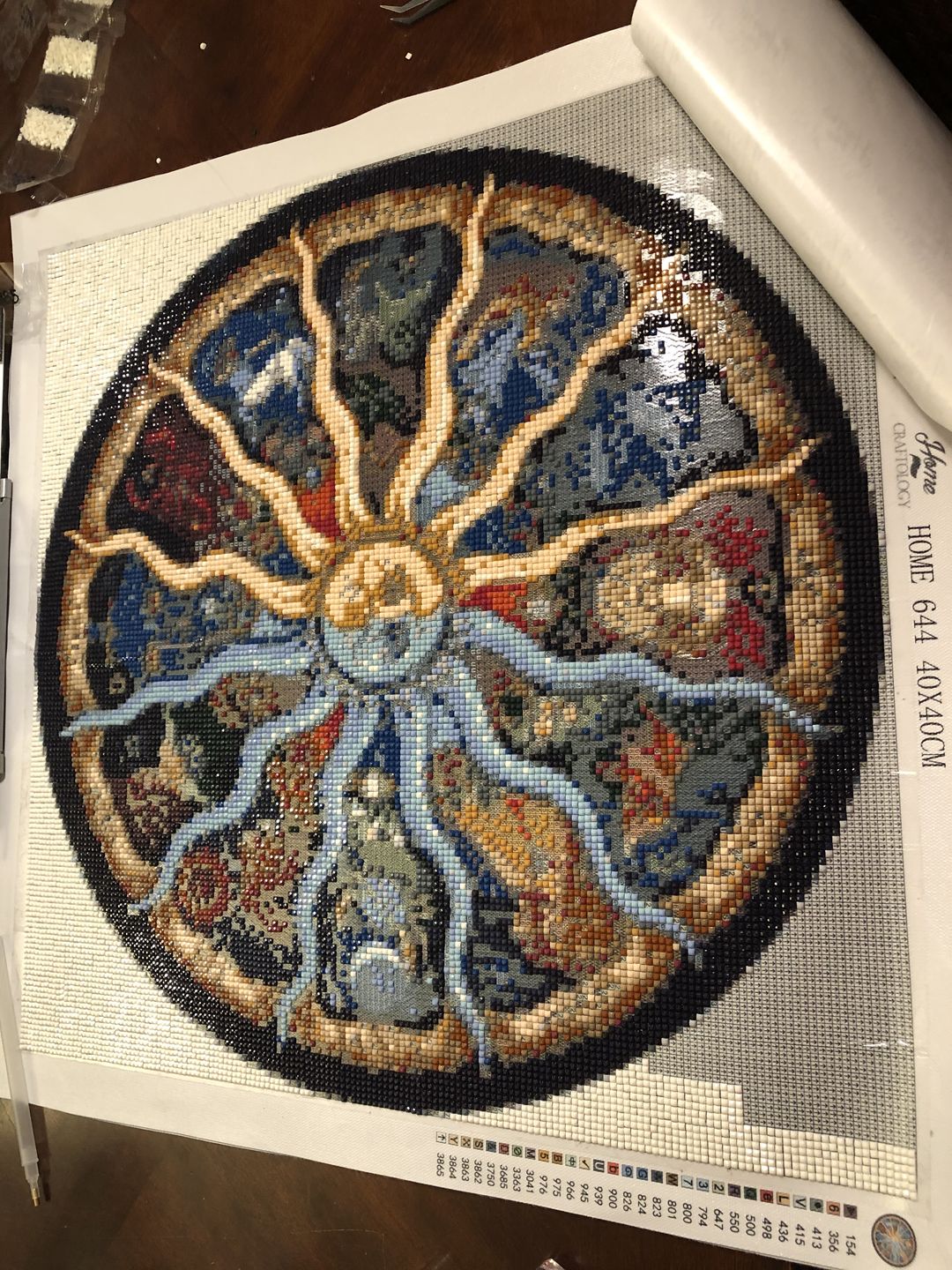 Customer photo review of Sun and Moon - Diamond Painting Kit