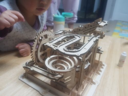 Customer photo review of Robotime 3D Wooden Marble Run Kit
