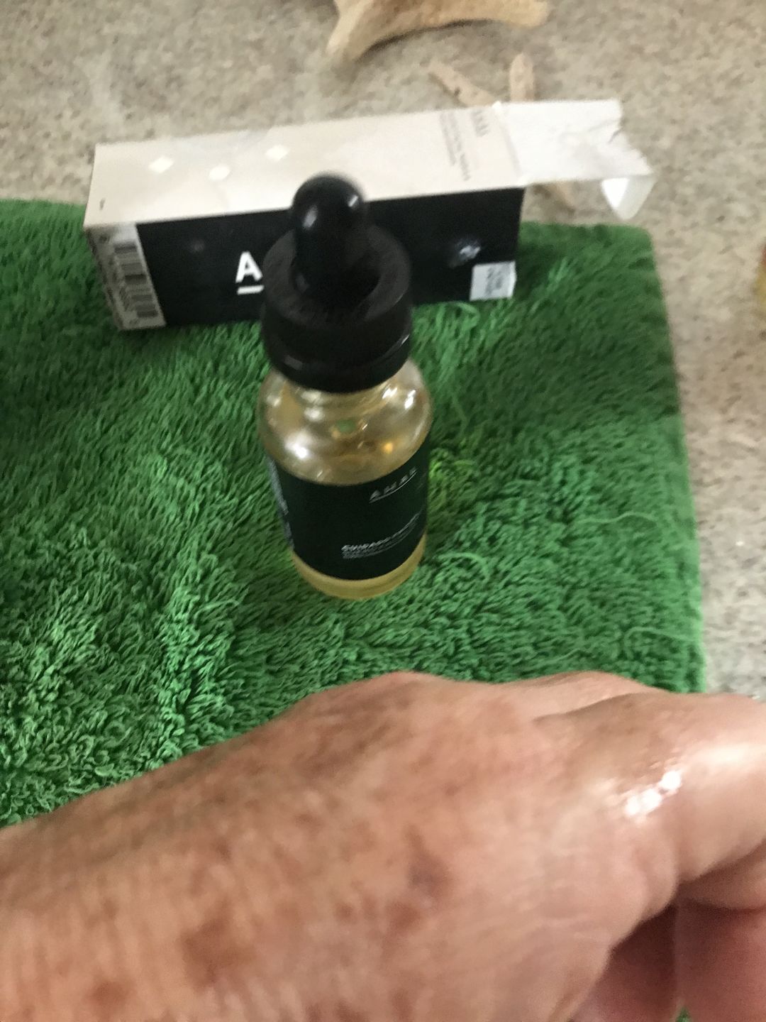 Customer photo review of Suero Humectante Facial con Marula 30ml