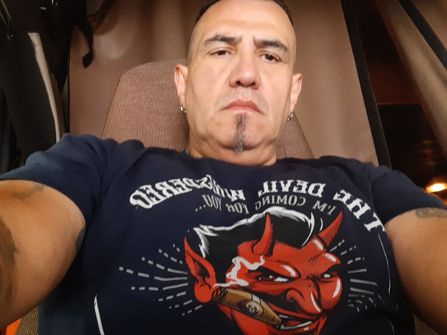 Customer photo review of The Devil Whispered...Bring Tacos OG T-Shirt