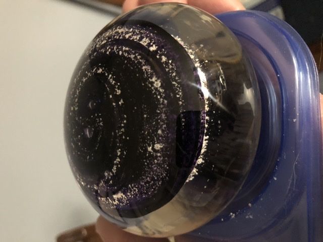 Customer photo review of Swirl Paperweight with Cremation Ash