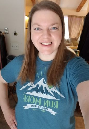 Customer photo review of Run More Worry Less Tee
