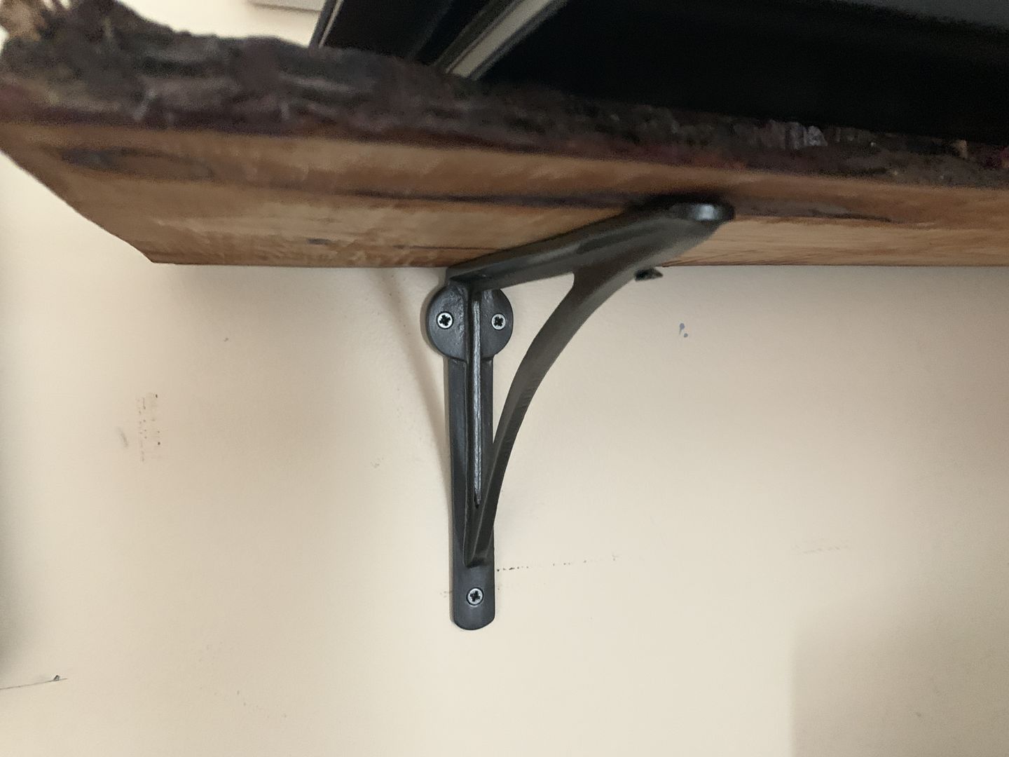 Customer photo review of 8 Inch Ironbridge Cast Iron Shelf Bracket