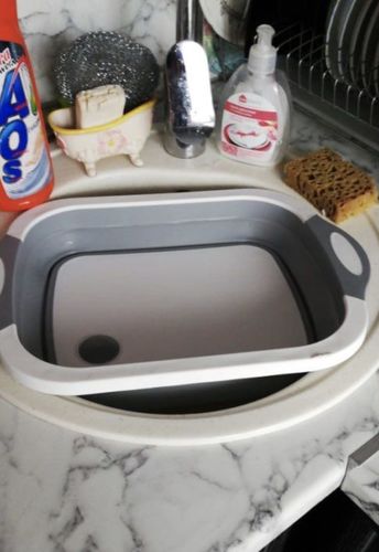 Customer photo review of Multi-Function Foldable Cutting Board, Washing Bowl & Draining Fruit Basket [HOT SALE]