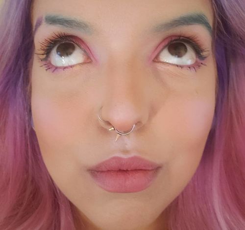 Customer photo review of Spiked Hinged Surgical Steel Segment Ring